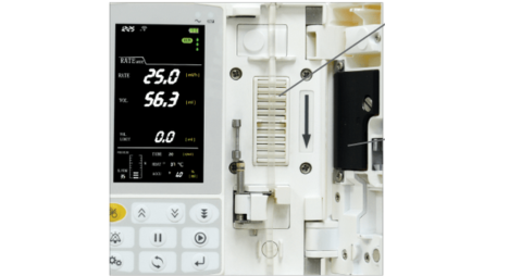 bomba de infusión: Con pantalla LCD de 4 Velocidad de infusión micro de 0,1 ml/h hasta una velocidad alta de 1500 ml/h