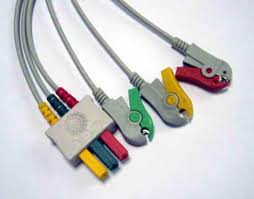 ​​ECG 3 leads cable terminal, Adulto. clip PU, AHA. D100, Advanced