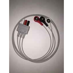 [PM011A040008] ECG 3 leads cable terminal, pediatrico, snap, TPU, AHA para D100, Advanced